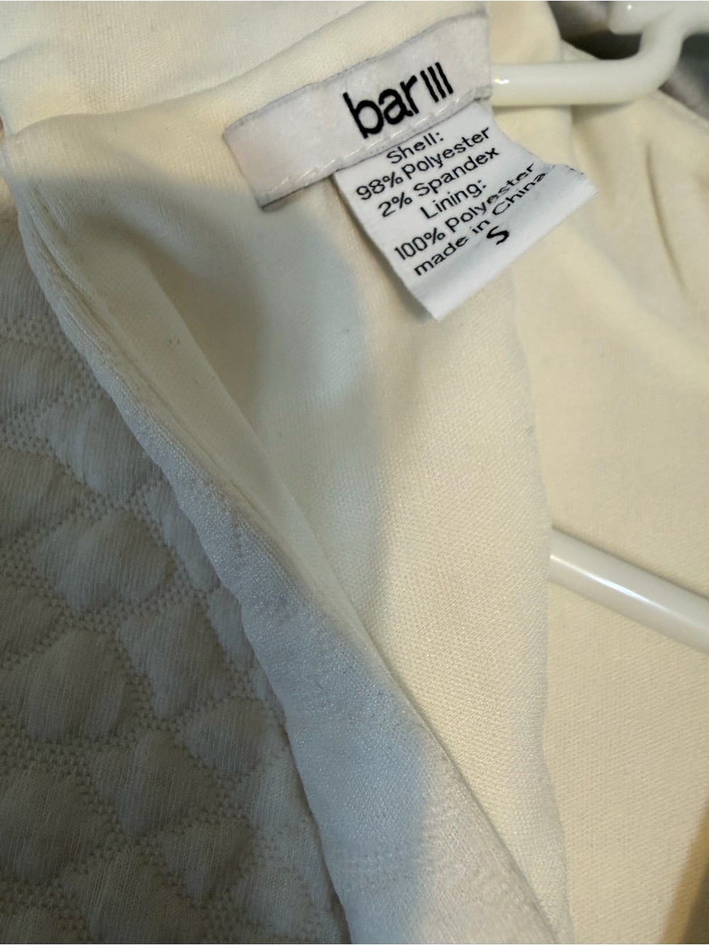 Bar III Women's Cream Skort with Stretch Fabric
